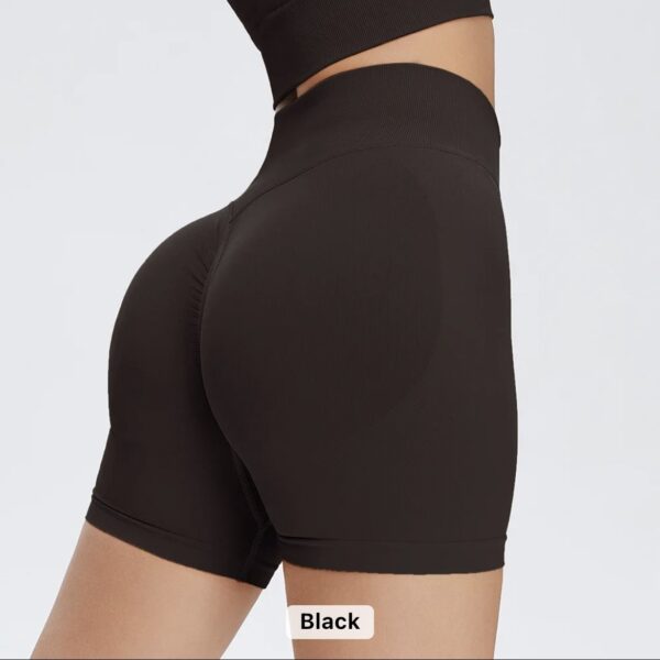 High Waist Yoga Shorts Black