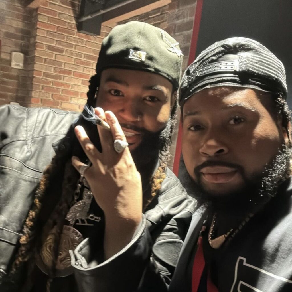 DJ Akademiks Links Up With PARTYNEXTDOOR Back Stage At His Concert